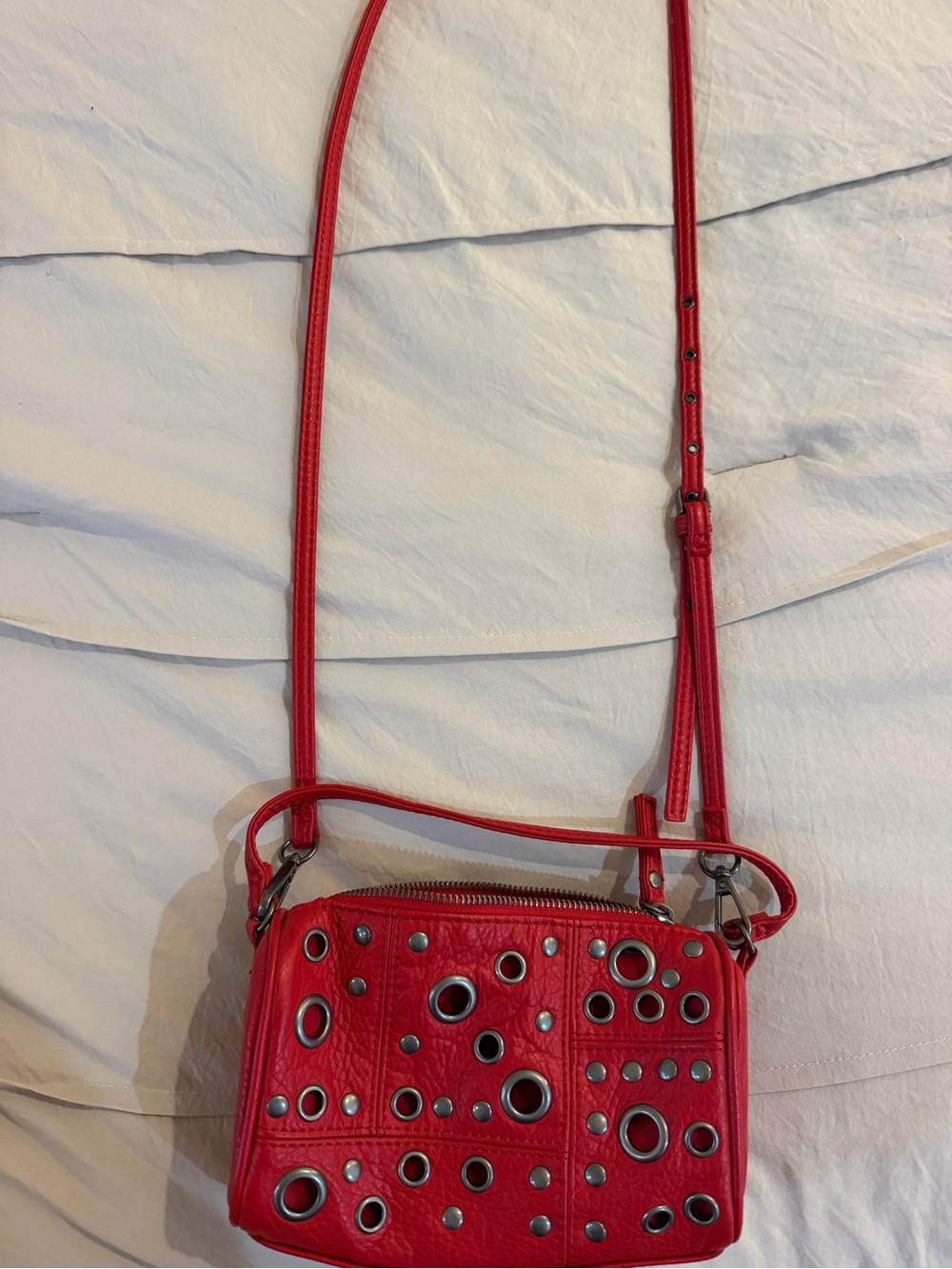 Urban Outfitters Red Grommet Crossbody Bag
